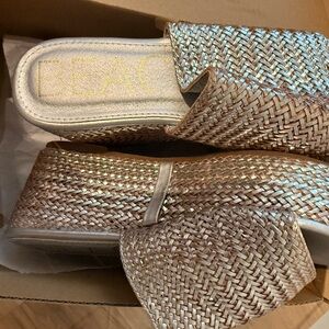 Matisse silver Woven Sandals Free People